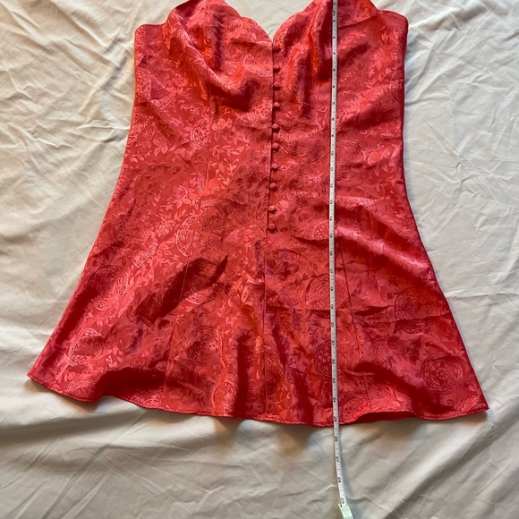 Victoria's Secret Coral Satin Floral Dress - Picture 6 of 12